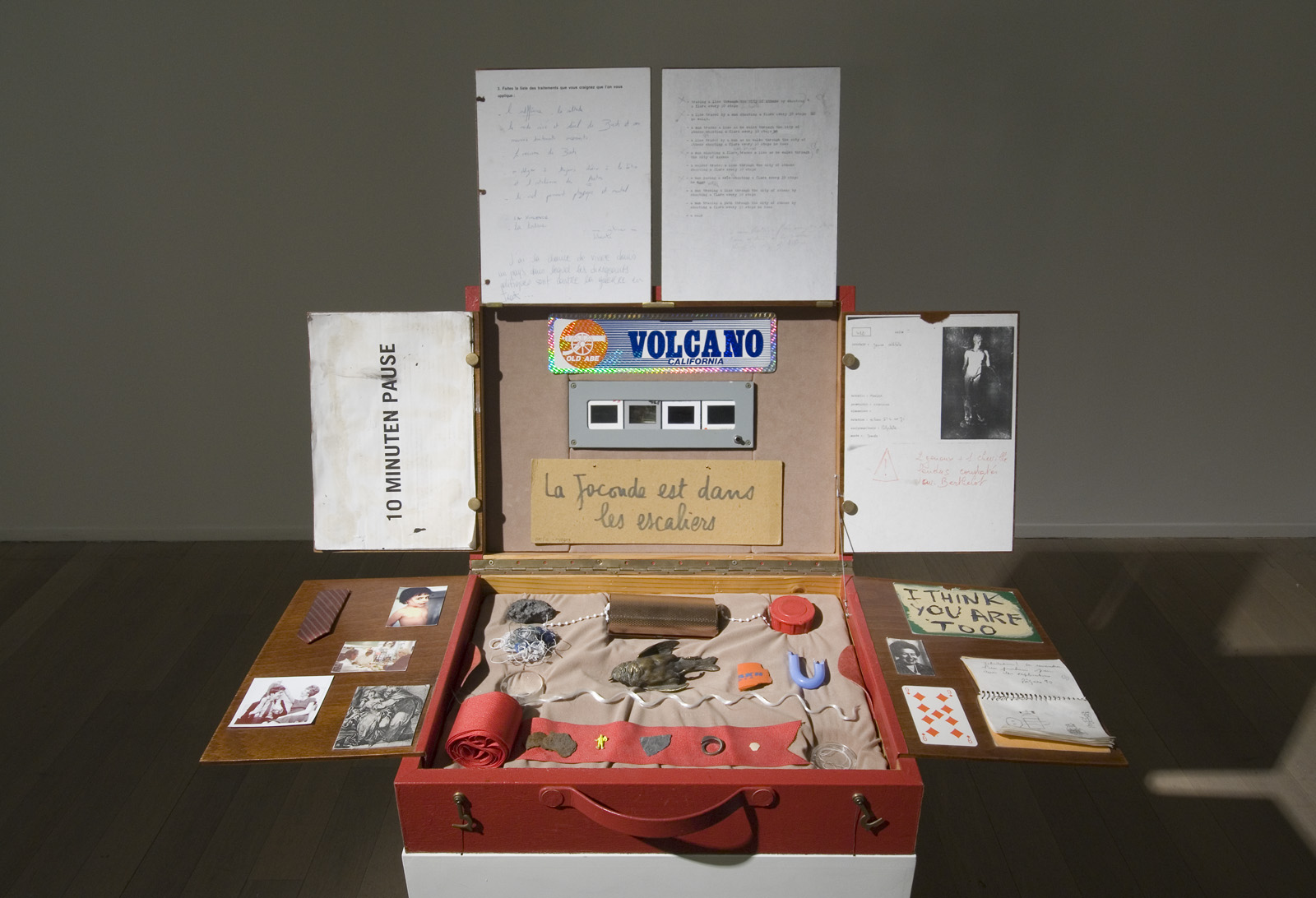Fragments (box #1), 2002/2010. Handmade box, stolen fragments. Installation view, Moderna Museet, Stockholm, 2008. Photo: Åsa Lundén. Courtesy of Nedko Solakov.