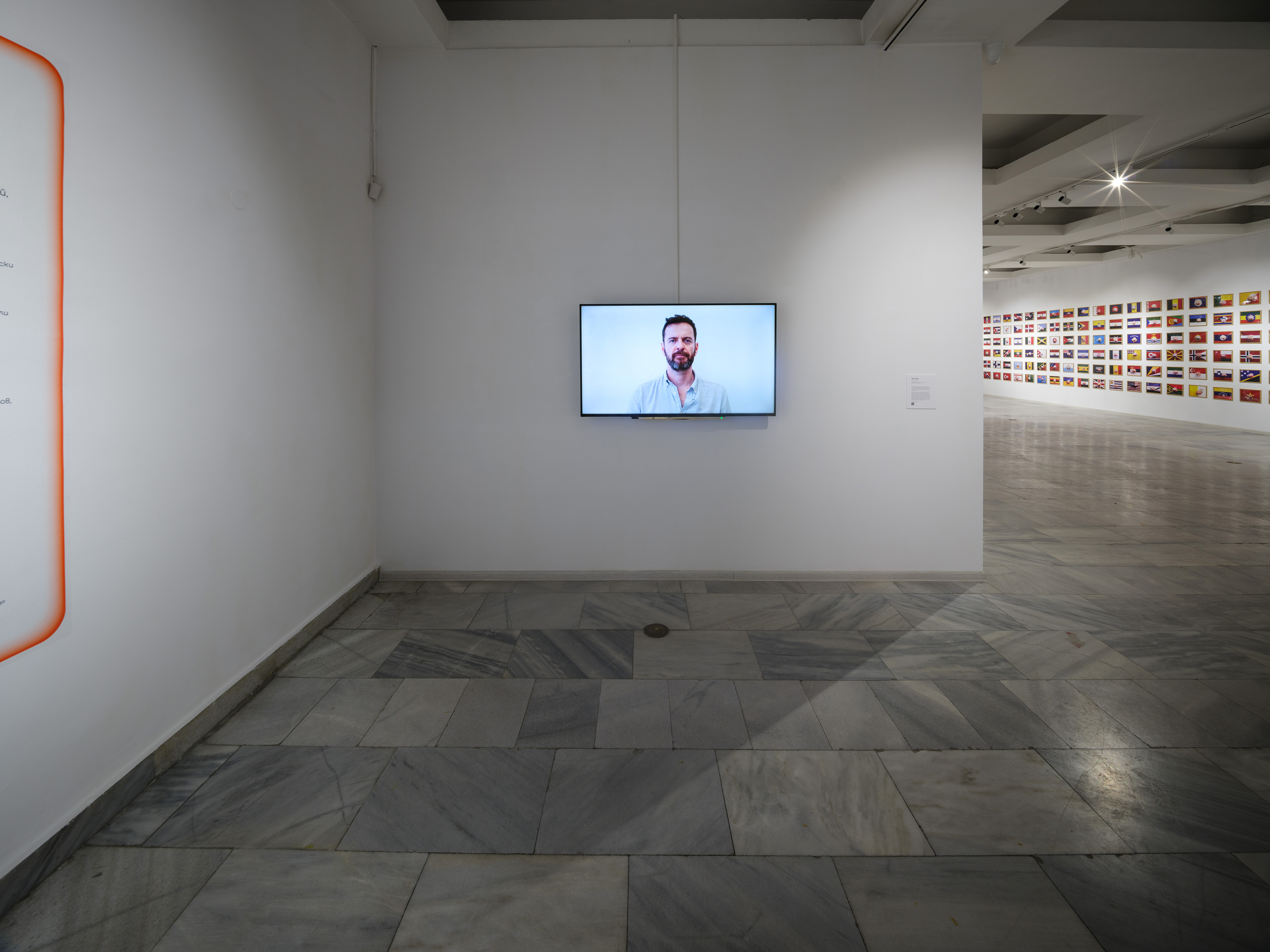 Brieftopka, 2026 Installation view Museum of Humor and Satire, video, 9' 18''. Photo: Mihail Novakov