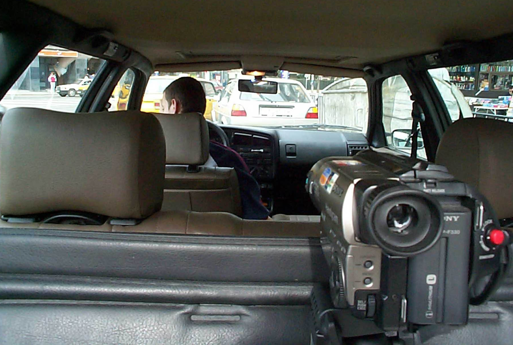 One Hour Priority, 2000. Video, 60', loop. Performance documentation. <br> Photo: Peter Raichev.